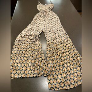 SHOP NEIGHBOR By In the Beginning Boho Geometric Patterned Jumpsuit Sz: L